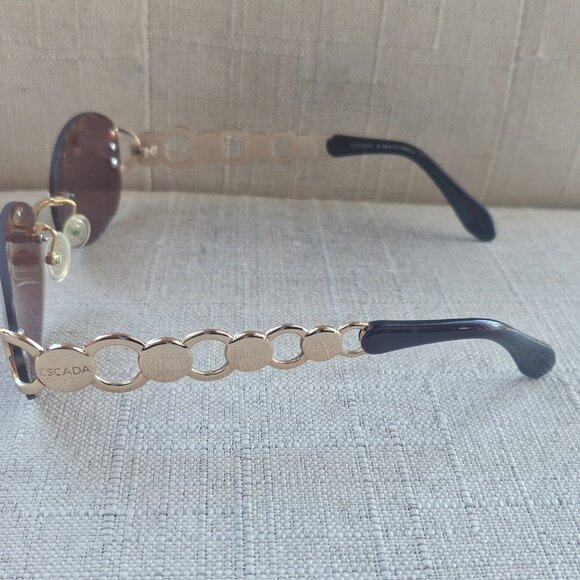 Vintage Escada Women Rimless Sunglasses E1198 Eyeglasses Gold Frame main image 4